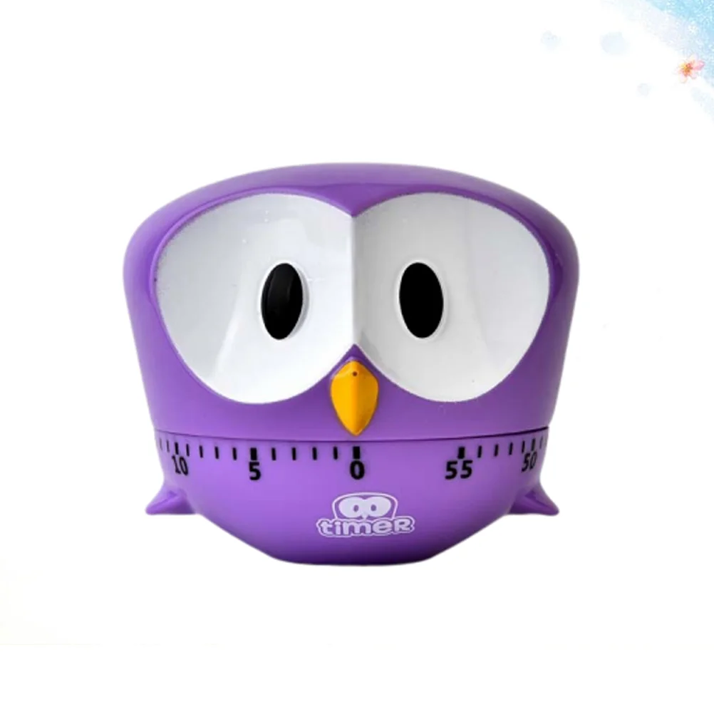

Creative Cartoon Bake for Cooking Timer Purple Big Eye Eagle Shaped Kitchen Mechanical Timer Kitchen Reminder
