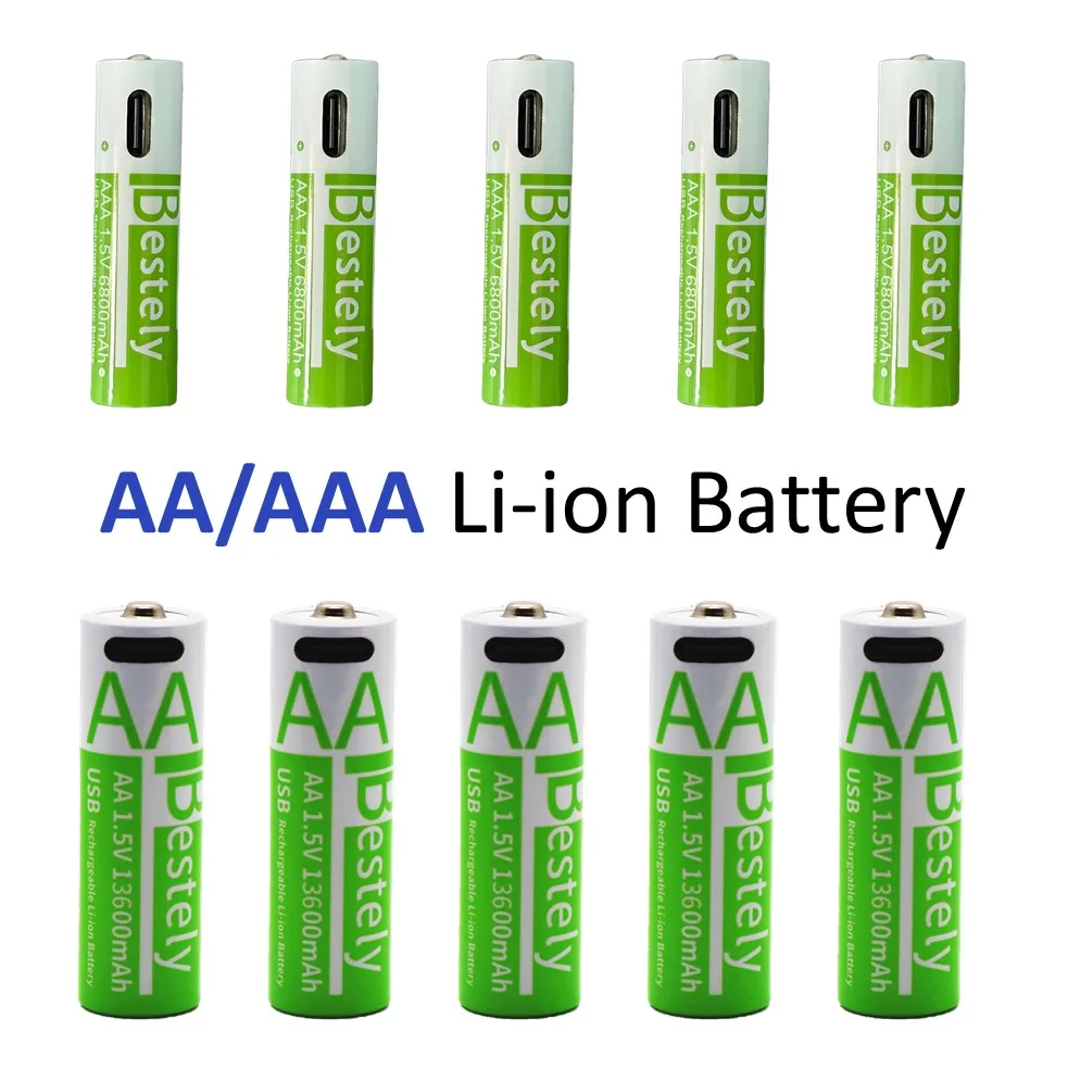 

Оптовые перезаряжаемые батарейки АА и ААА: долговечные, с быстрой зарядкой USB-C, для дома и офиса