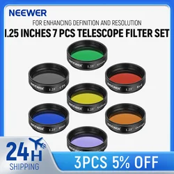 Neewer 1.25 inches Telescope Moon Filter CPL Filter Set for Enhancing Definition and Resolution in Lunar Planetary Observation