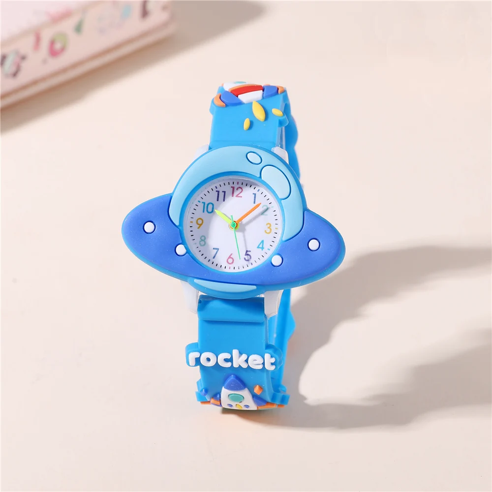 لطيف المركبة الفضائية نمط الصواريخ سيليكون الفرقة الكرتون الأطفال ووتش