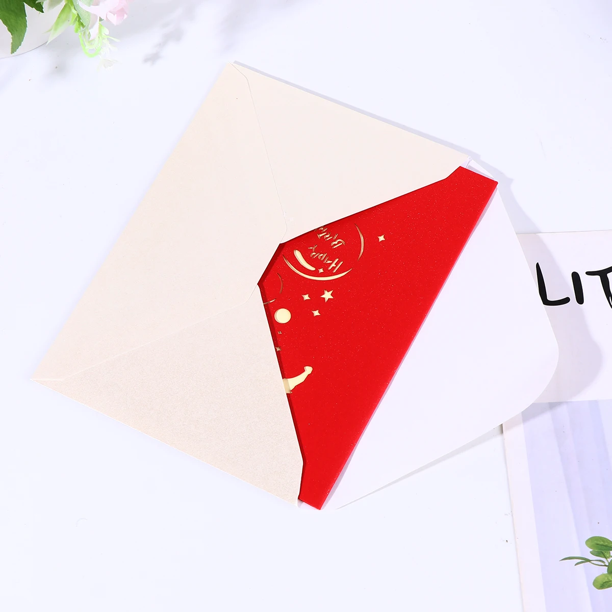

3Pcs Up Greeting Cards Little Fairy Pattern Birthday Blessing Cards Creative Graphics Fine Craftsmanship