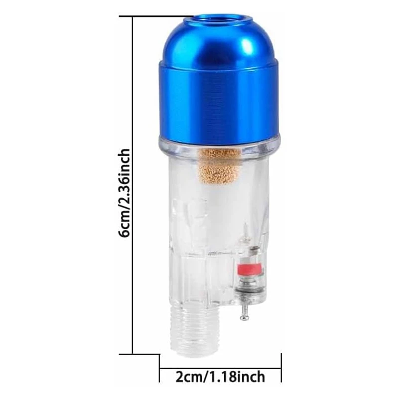 ABNM Airbrush Mini Air Filter Blue Air Brush Water Moisture Oil Trap Separator