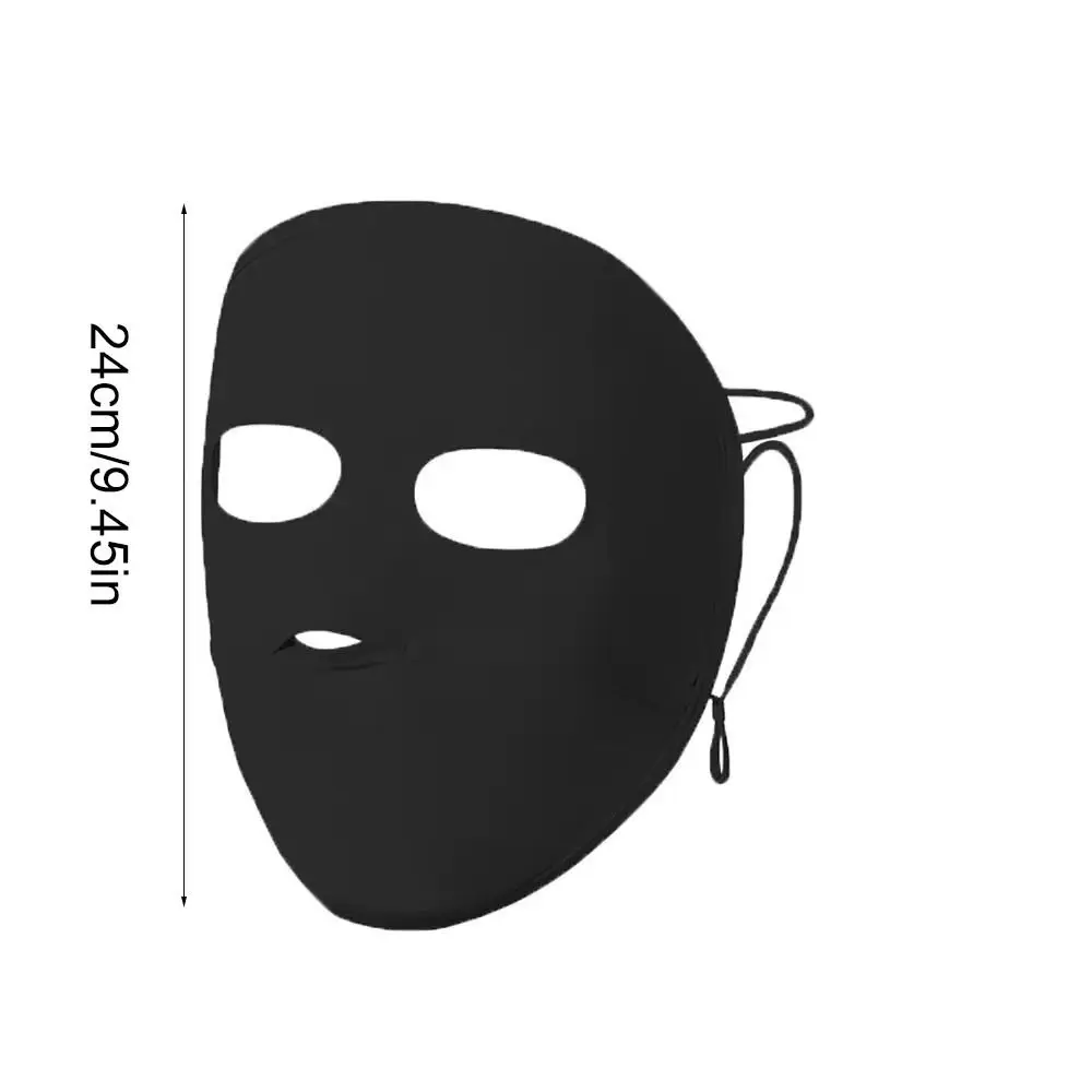 Thin Full Face Ice Silk Mask Solid Color UV Protection Face Cover Face Scarves Sunscreen Veil Sunscreen Mask Riding