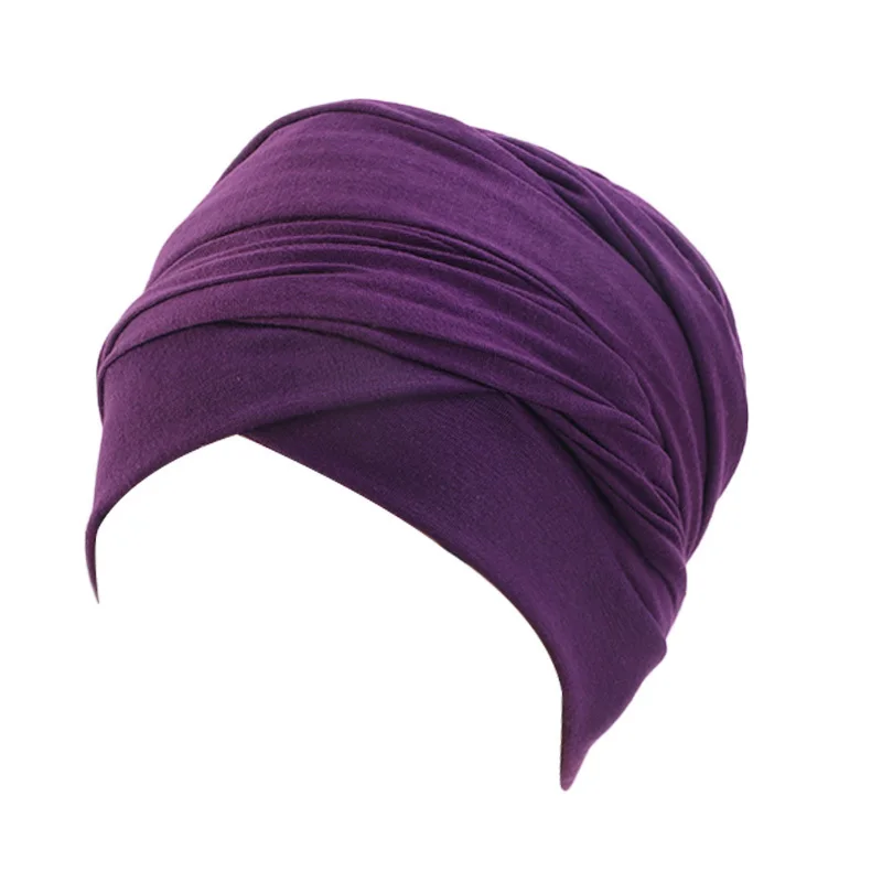 Muslim Women Hair Cap Cotton Hats Women Long Scarf Inner Hijabs India Turban Head SCap Hat Lady Hair Styling Accessories