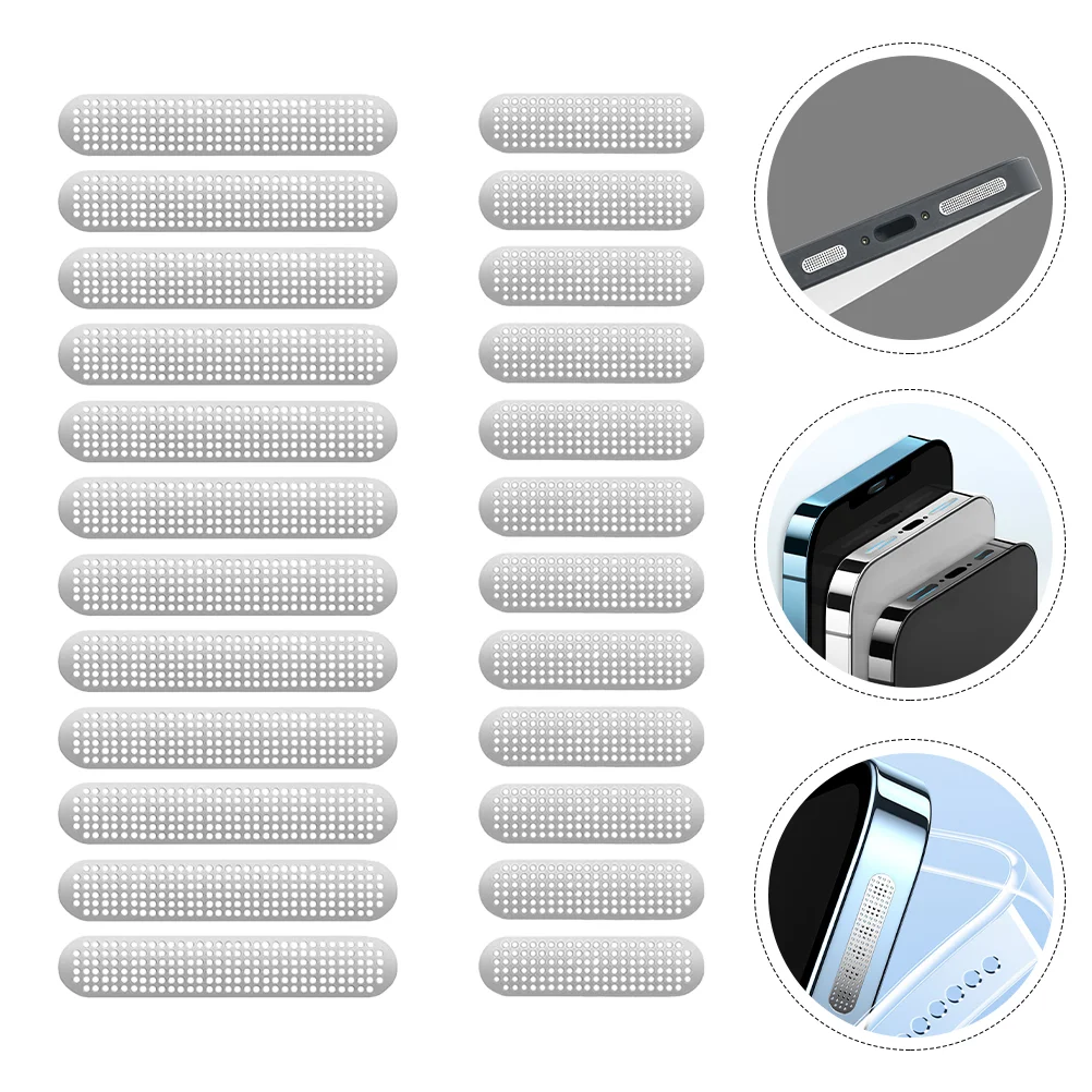 24 Pcs Speaker Dust Sticker Dust-proof Net Self-adhesive Mobile Phone Tool Trumpet Accessories Mesh Soundbars