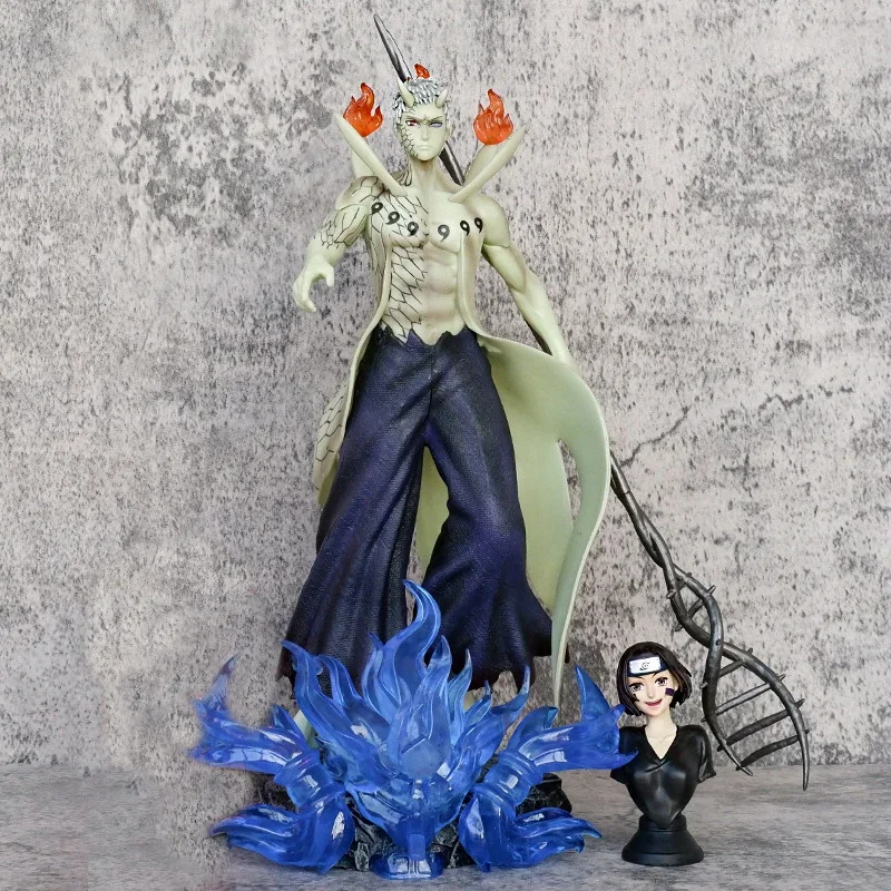 

34cm Naruto Anime Figure Uchiha Obito Rin Figures Pvc Gk Statue Figurine Model Doll Ornament Collection Room Decora Desk Toys