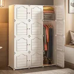 Household Bedroom Dustproof Clothes Cabinets Plastic Collapsible Durable Storage Rack Of Foldable Simplicity Wardrobe Furniture