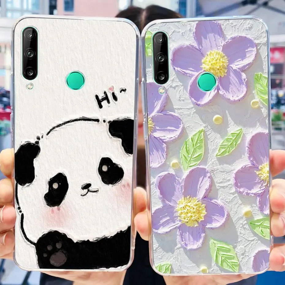 Lovely Printing Case For Huawei Y7p ART-L28 ART-L29 Clear TPU Soft Silicone Back Cover For Huawei Y7P 2020 Phone Cases