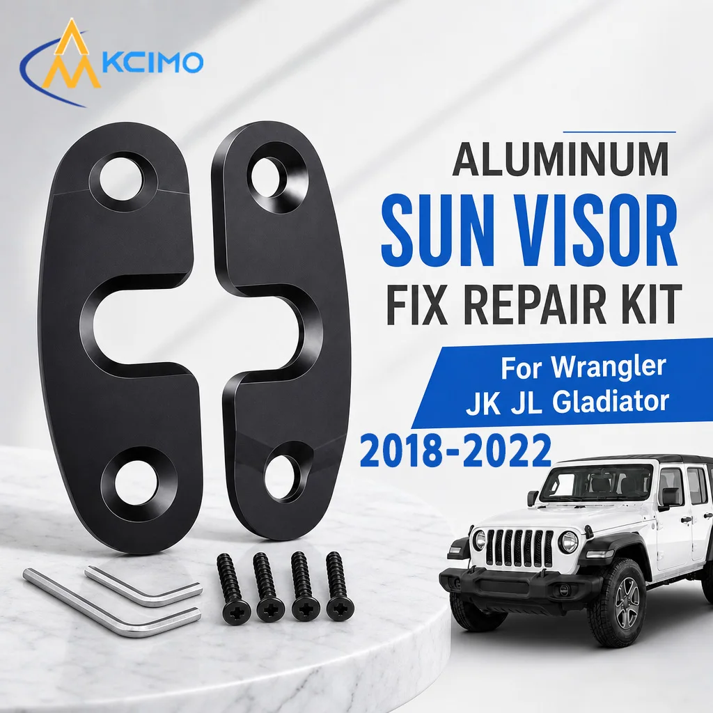 Anti-Sagging Sun Visor Reinforcement Repair Aluminum Alloy Brackets For Jeep Wrangler JK JL Gladiator 2018-2022 Auto Mod Parts