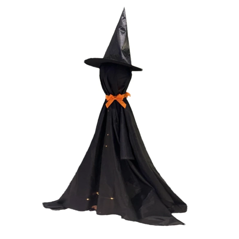 

LED Glowing Black Ghost Halloween Ghost Decoration Standing Ghost Porch Garden Ghost Black Hat