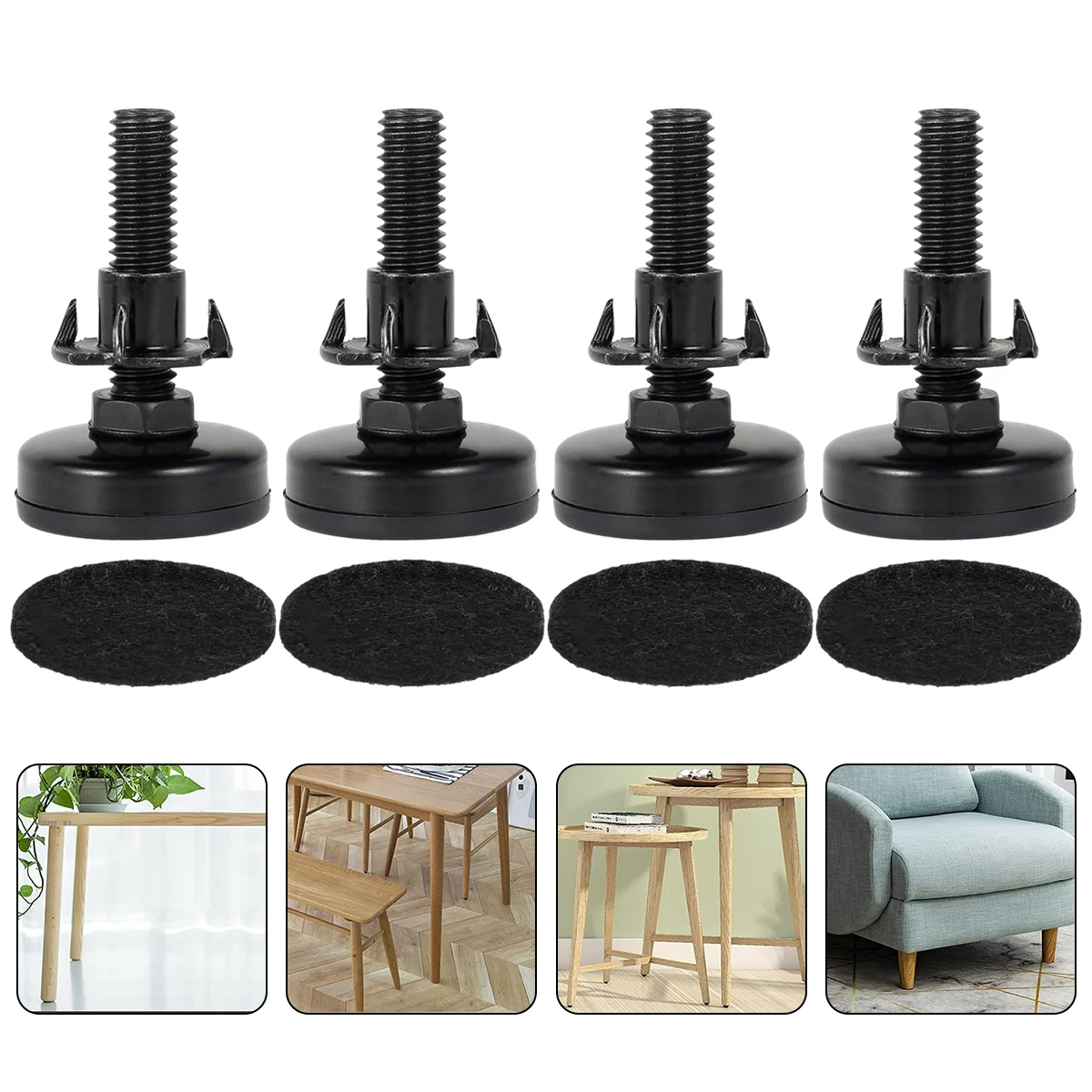 Adjustable Bolt Furniture Chair Feet Level Floor Protector Leg Pad Base Sofa Cabinet Table Mute Damping Anti-Skid Sofa Raiser