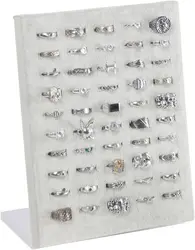 Ring Holder Stand, 50 Slots Jewelry Ring Display Storage Holder, Ring Jewelry Pad Showcase Organizer for Home or Store Sell Show