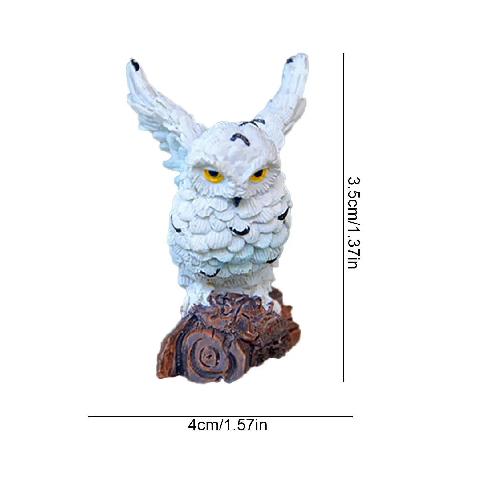 Owl Figure | Realistic Adorable Owl Decor Fairy Garden Miniature Ornaments | Garden Fairy Decor Mini