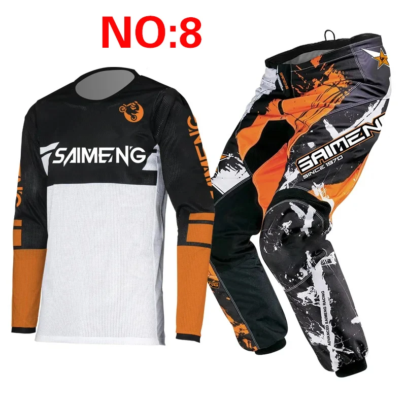 Maat 20 22 24 26 28 Saimeng Kinderen Enduro Motocross Gear Set Mx Jersey Broek Motorfiets Kits Mtb Off road Jeugd Racing Pak