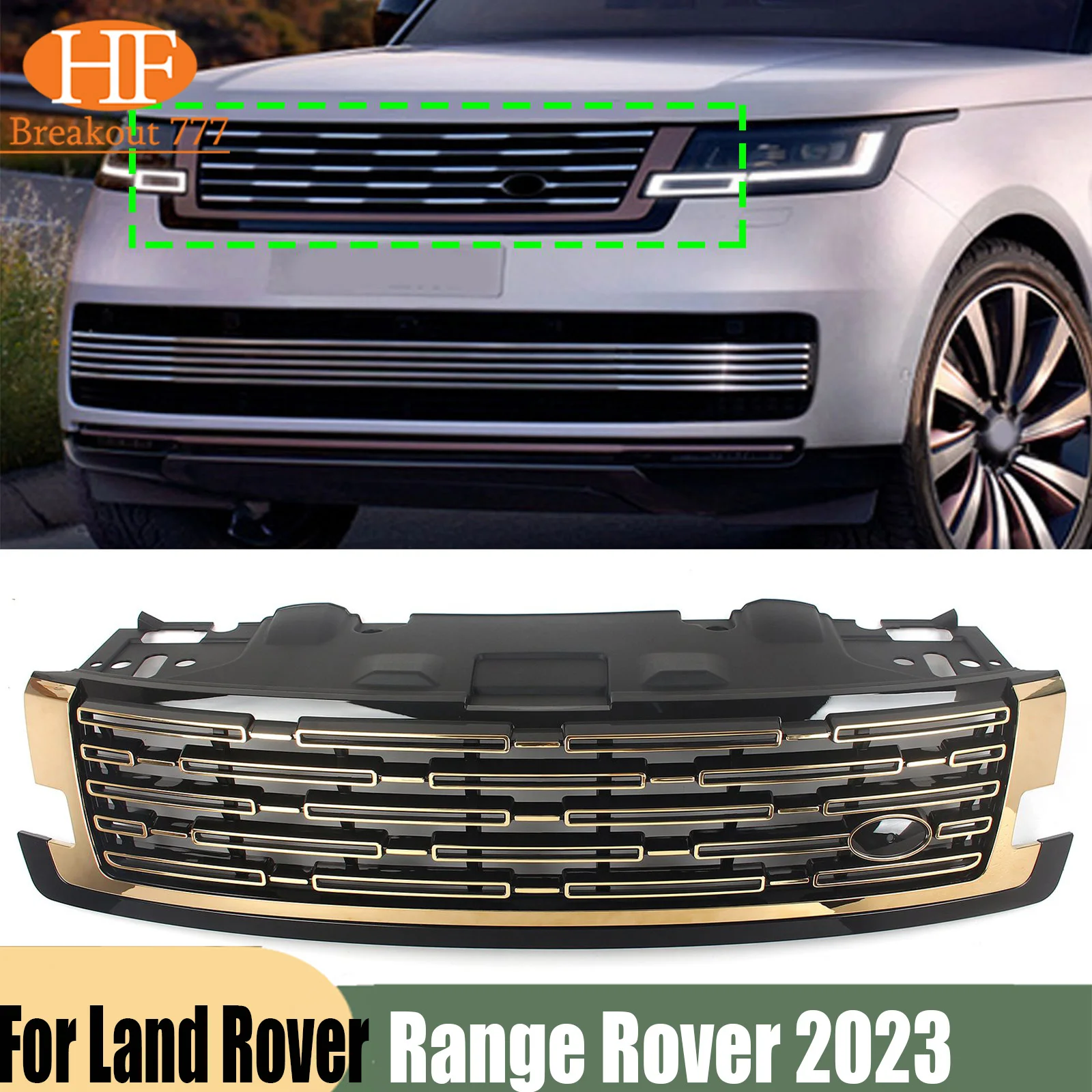 Racing Grills Front Kidney Hood Moulding Styling Grille For Land Rover Range Rover 2023