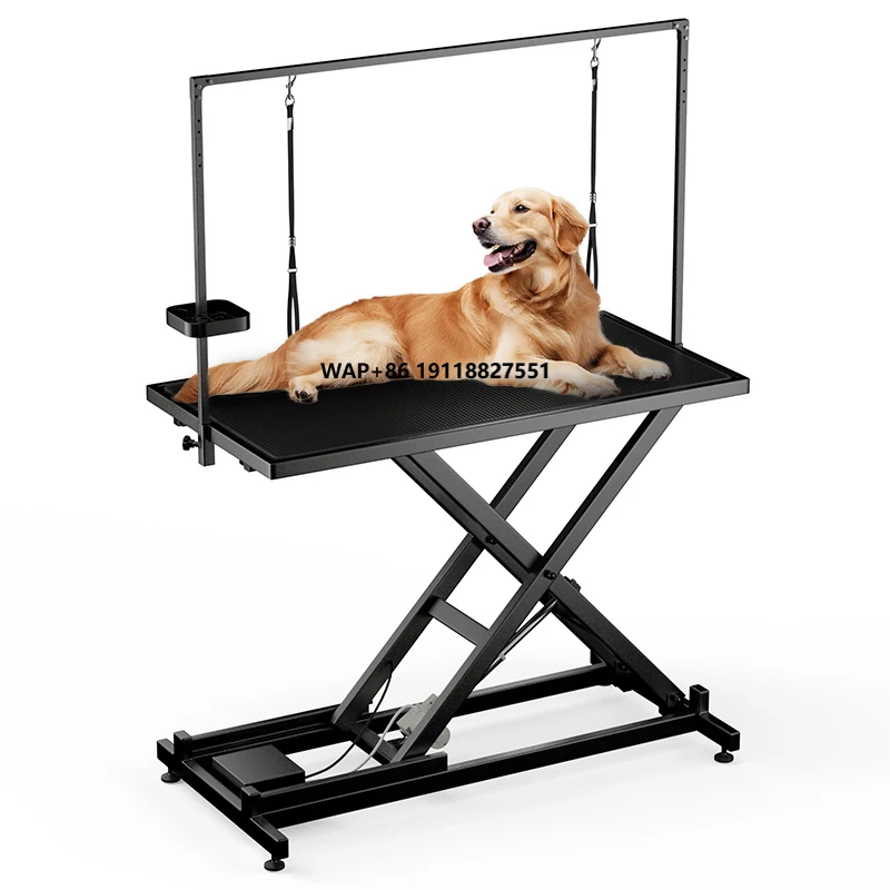 

35" With Clamp Dog Grooming Stand With Loop Noose for Dogs Nail Clipping Dog Grooming Table Arm With Hammock