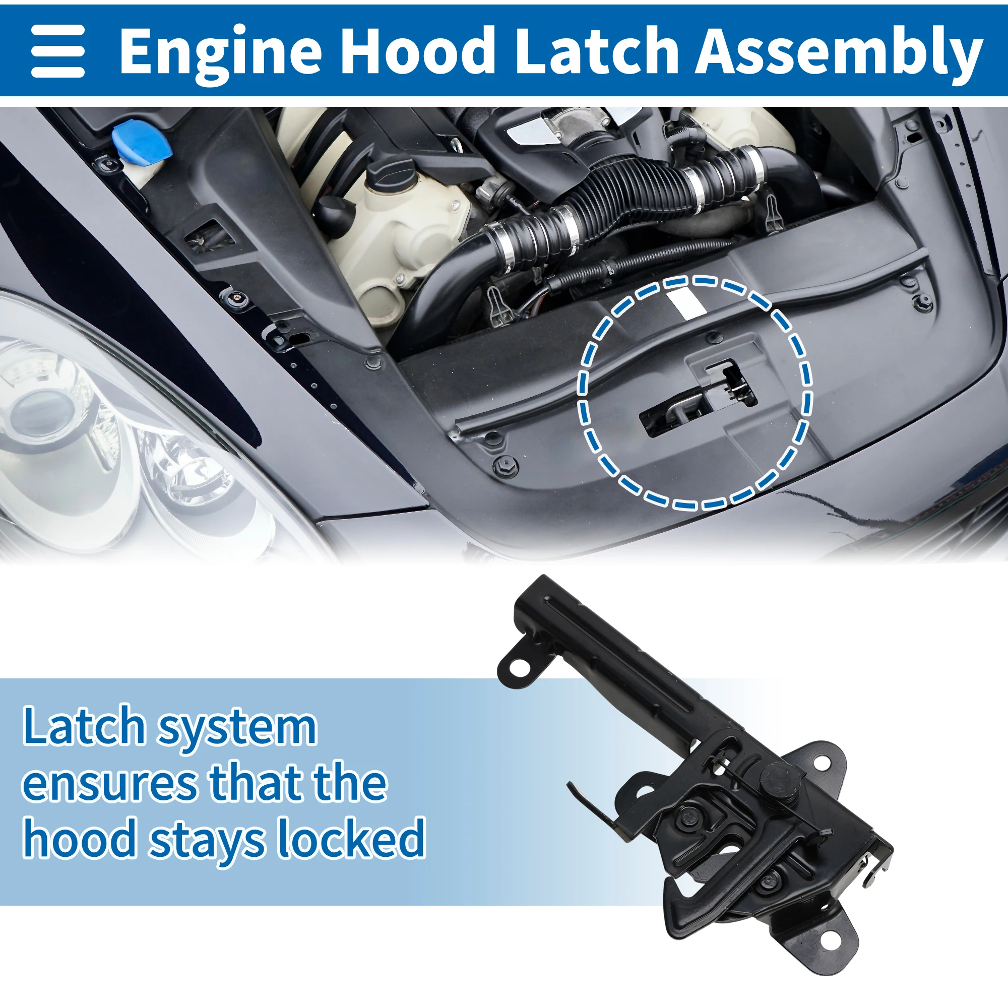 

UXCELL Hood Latch Assembly for Kia Forte 2010-2013 No.811301M000 1 Pc