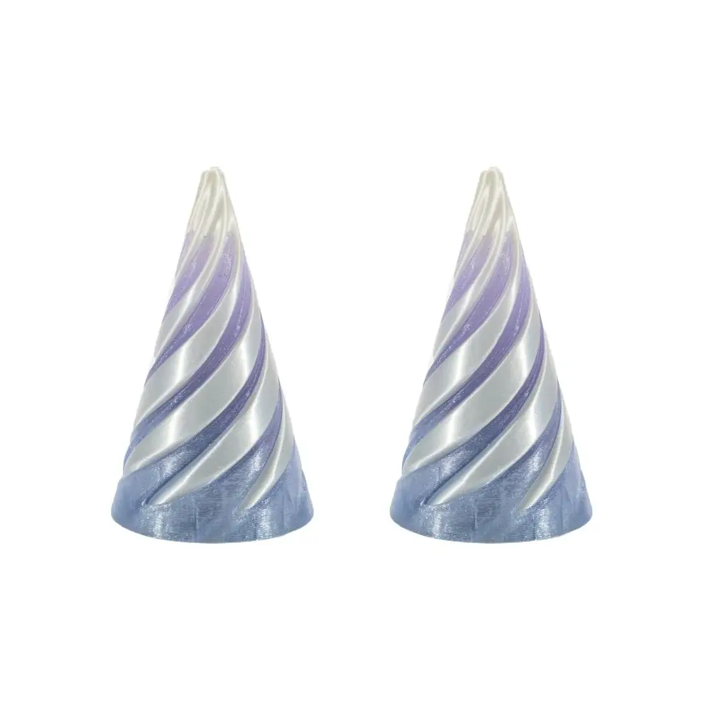 2Pcs Passthrough Sculpture 3D Printed Spiral Cone Toy Vortex Thread Ornaments Impossible Pyramid Decorative Helix Nut