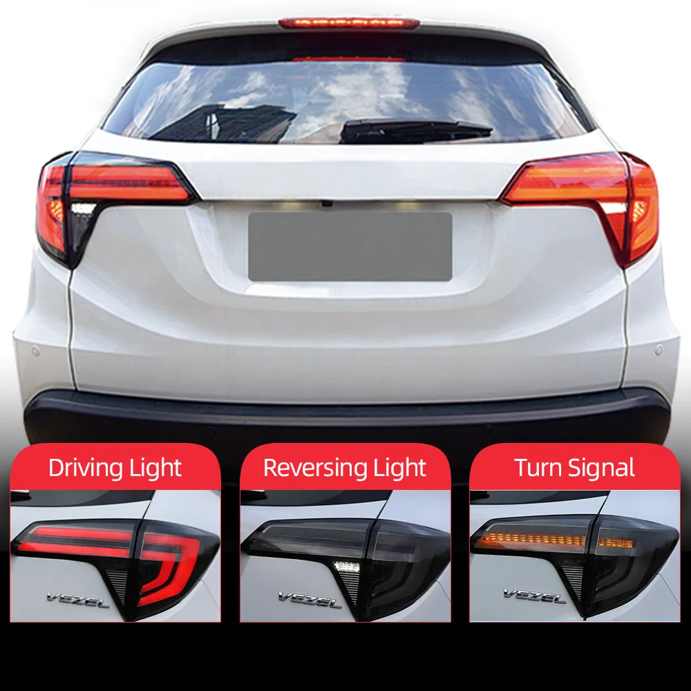 2Pcs For Honda HR-V HRV 2014 - 2021 Vezel Car LED Taillight Tail