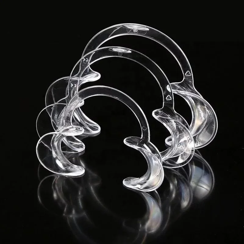 3-Piece Dental Teaching Model Kit, 3 Types Oral Accessories, C-Shape Mouth Retractors & Transparent Mouth Support Spreaders