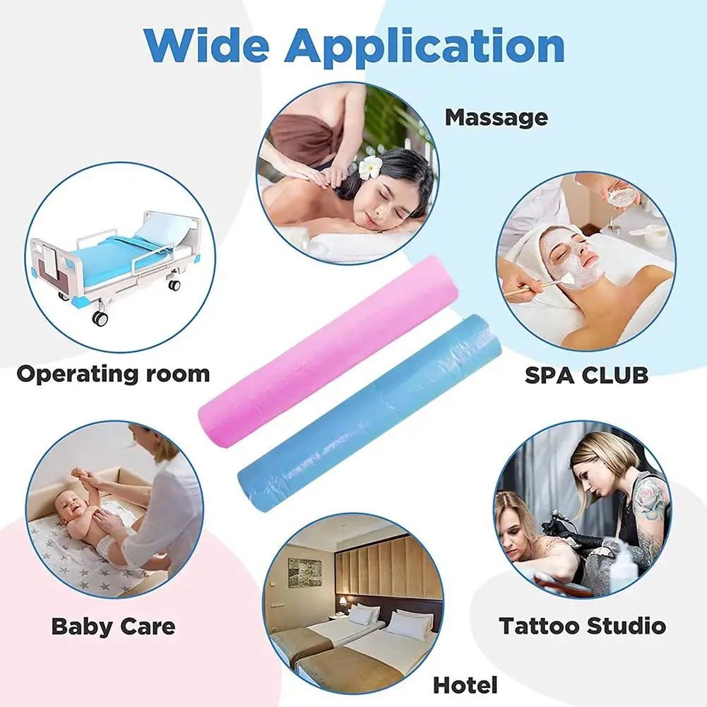 50pcs/Roll Massage Table Sheets Sets Disposable SPA Bed Sheets Non Woven Lash Bed Cover Tattoo Supply