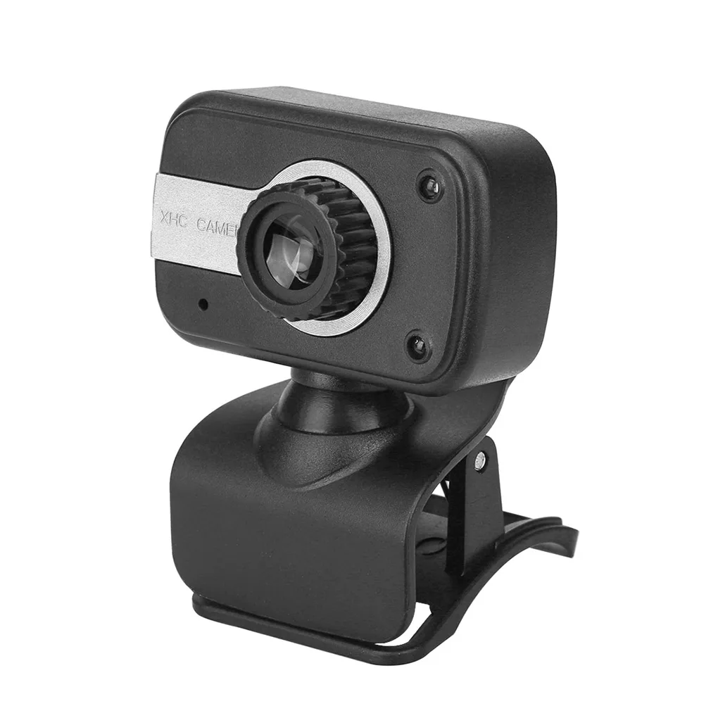 Clip-on USB Webcam with Microphone 360 Degree Rotating HD Night View Webcam for Computer Laptop