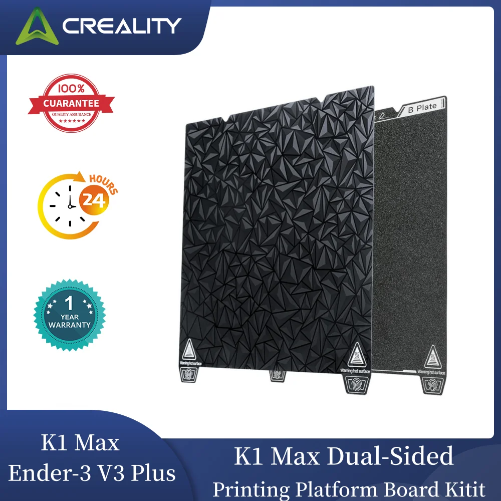 Creality K1 Max Dual-Sided Printing Platform Board Kit Glossy PEO+Coated PEI Double Side Build Plate Print Bed for Ender3V3 Plus