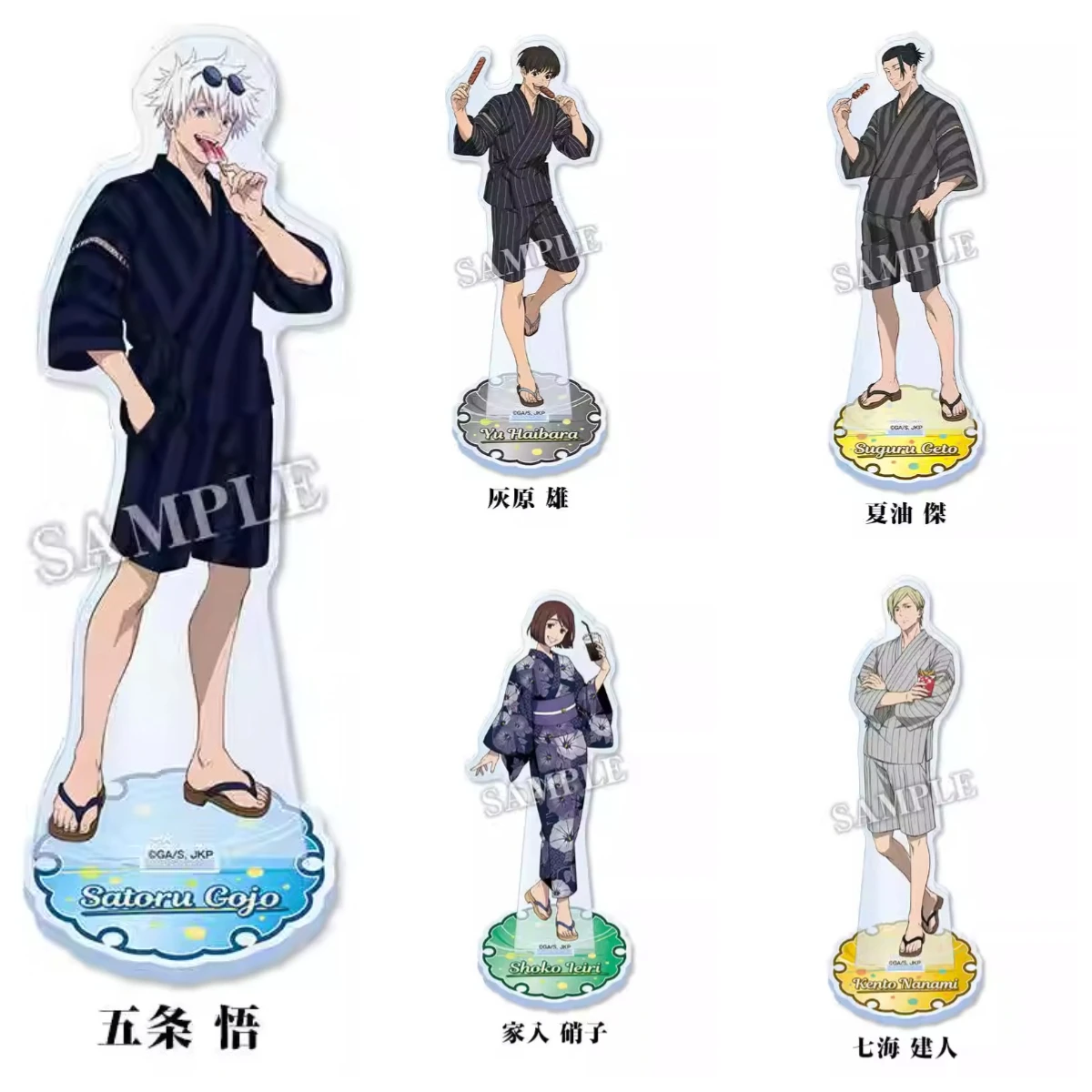 

Game Yu Haibara Geto Suguru Gojo Satoru Ieiri Shoko Acrylic Stand Doll Anime Figure Model Plate Cosplay Toy for Gift