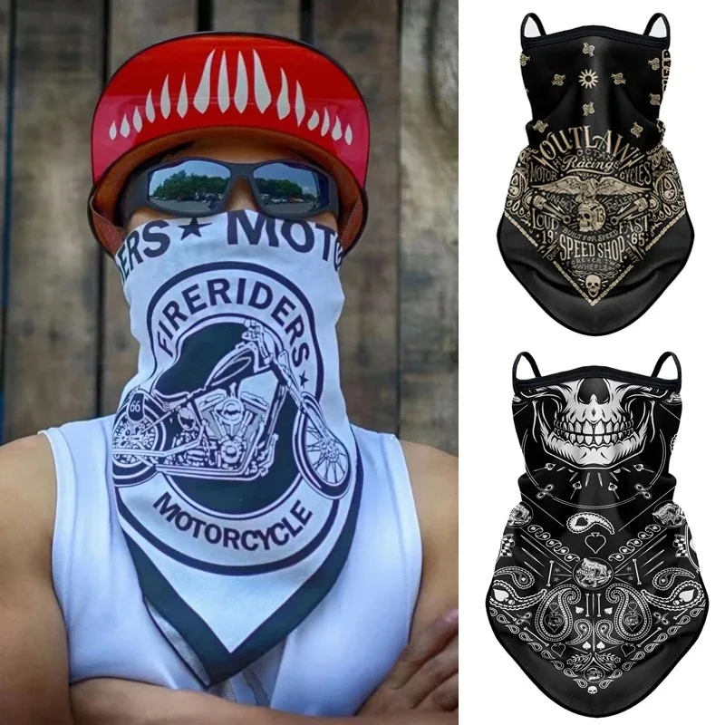 

Retro Moto Cycling Sunscreen Mask Motorcycle Headscarf Summer Anti-UV Outdoor Neck Head Cover Riding Face Shield Sport Headwrap