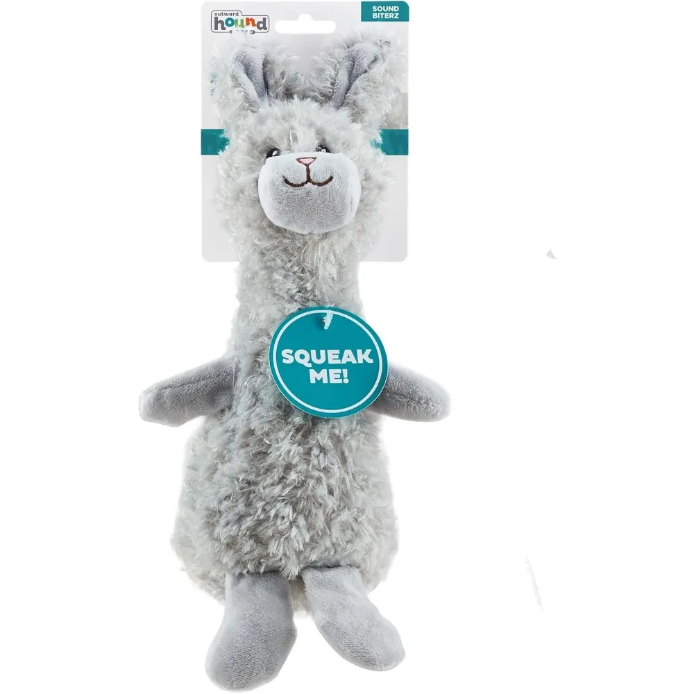 Outward Hound Scruffles Bunny Plush Squeaky Dog Toy, Small