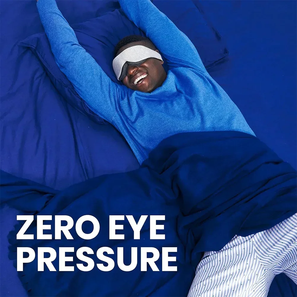 قناع النوم ثلاثي الأبعاد للنساء والرجال قناع عين للنوم غطاء العين أقنعة التعتيم وسادة النوم المرجحة الأسود الغمامة السفر #5