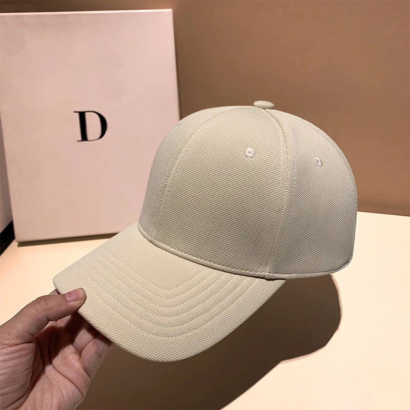 Baseball Cap Women Kpop High Quality Adjustable Big Circumference Snapback Cap Solid Color Big Brim Sun Visor Cap Dropshipping