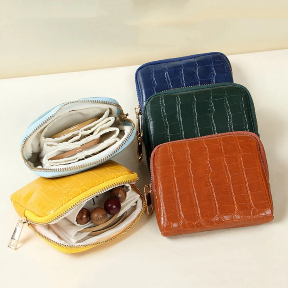 

Сумка для хранения ювелирных изделий из крокодиловой кожи, портативный дорожный органайзер для ювелирных изделий, многослойные кольца, серьги, ожерелье, сумка для выставки товаров