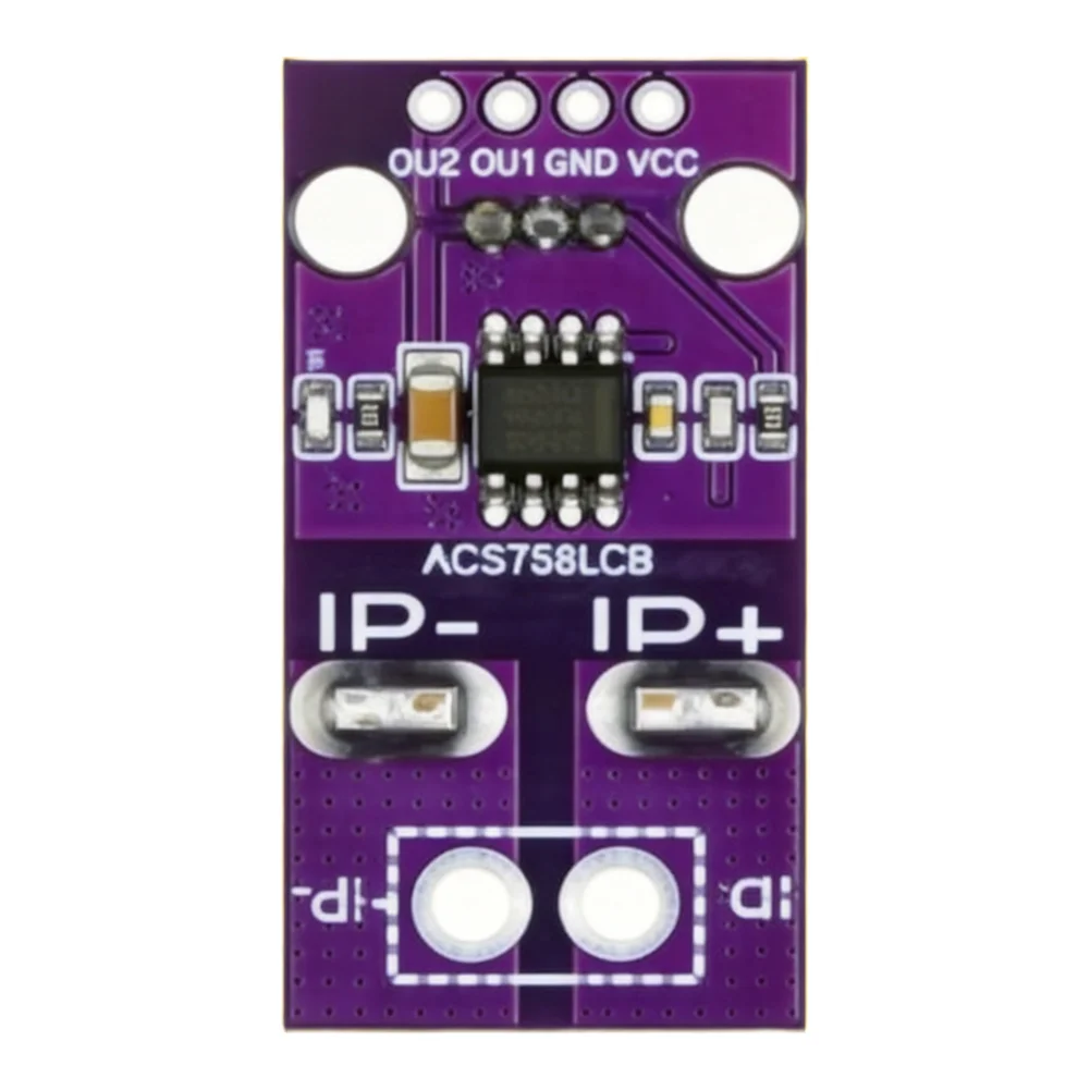 50A 100A Sensor ACS758LCB Sensor Easy Mounting Footprint Inline Current Sensing Advanced Noise Filtering Module