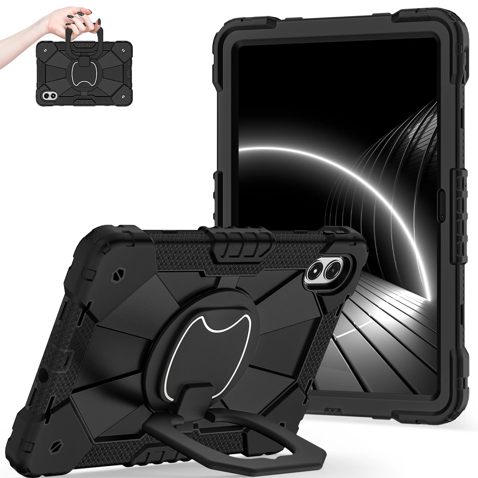 Handle Rotation Stand Tablet Case For Xiaomi Pad 7 Pro 11.2 POCO Redmi Pad 2 SE 8.7 Pro 12.1 inch Case Shockproof Hard Cover