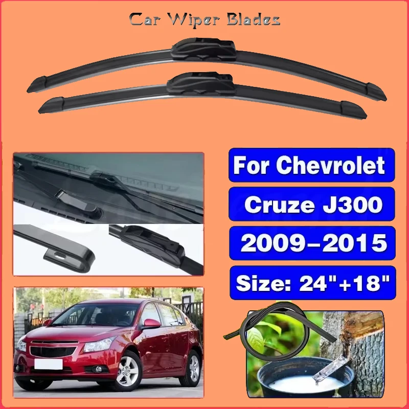 

Car Wiper For Chevrolet Cruze J300 2009-2015 2014 2013 Front Wiper Blades Soft Rubber Windscreen Wipers Auto Windshield 24"+18"