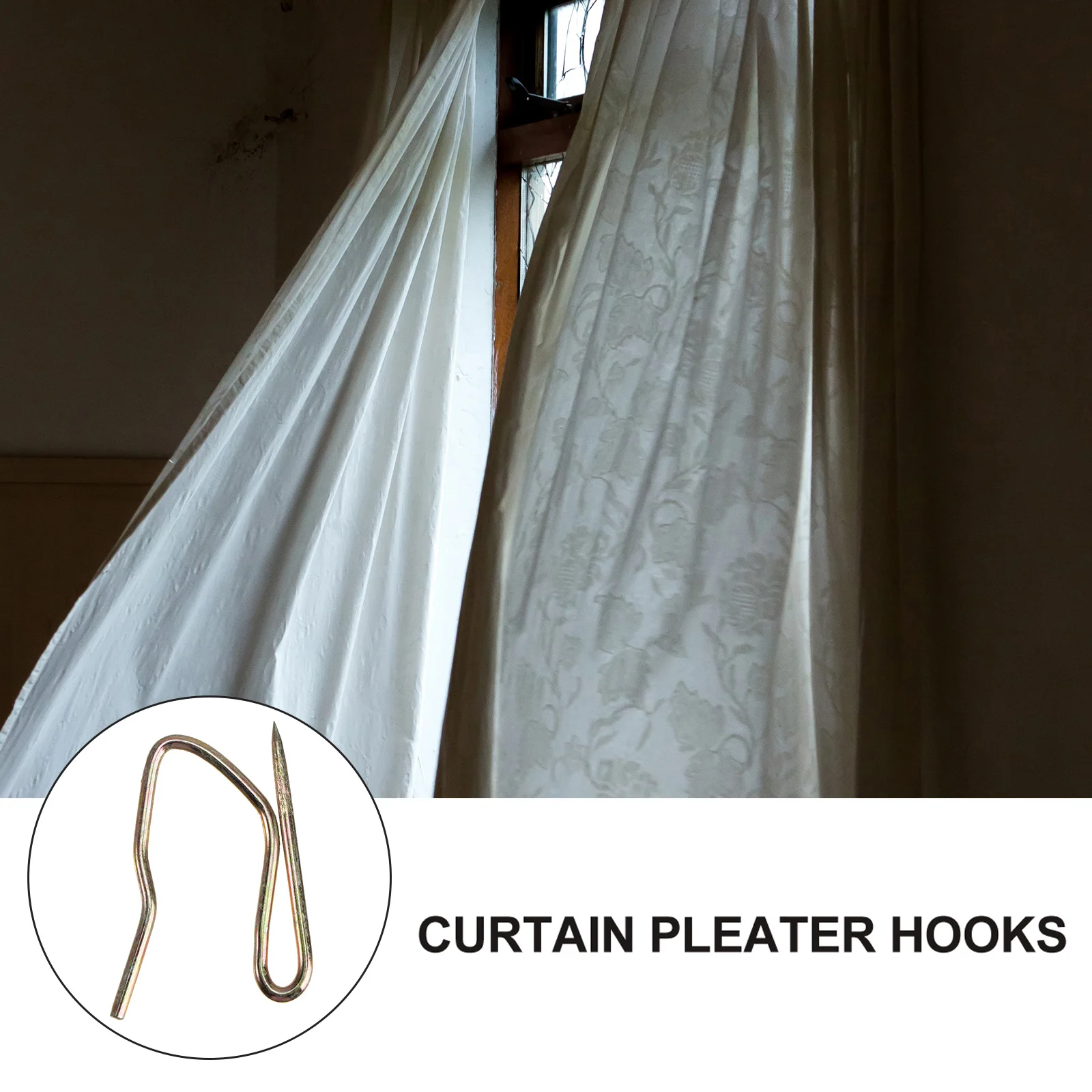 

400Pcs Curtain Pleat Hooks Stainless Steel Robust Design Easy Glide Smooth Operation for Bathroom Shower Drape Accessories