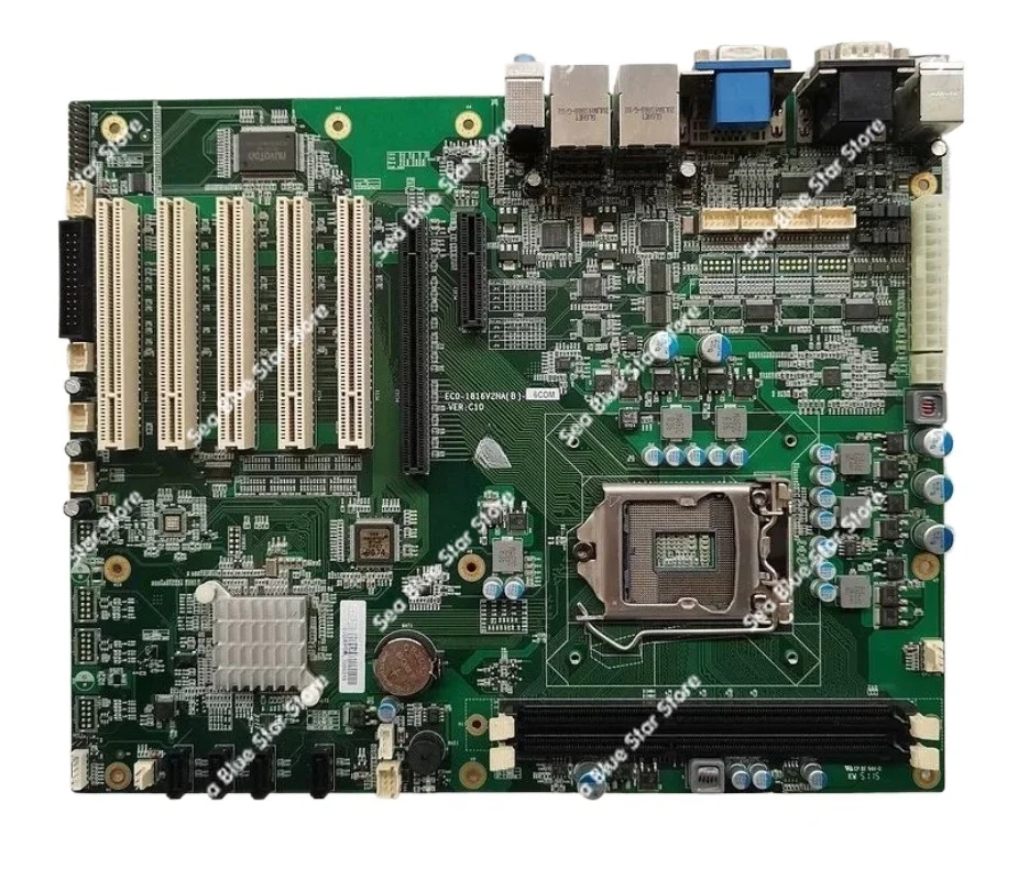 Industrial control main board ECO-1816V2NA (B) -6COM VER: C01 C10 computer industrial   board 1155 used disassembly main board