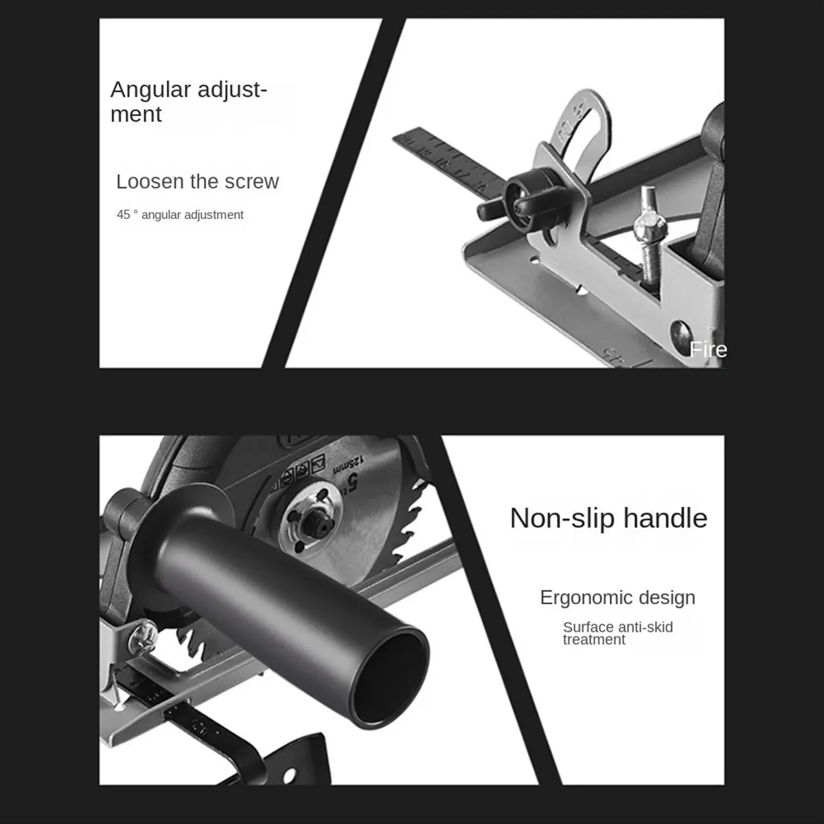 Y17A Hand Angle Grinder Converter to Cutter 40mm Depth Adjustable Grinder Bracket to Cutting Woodworking Table Tool