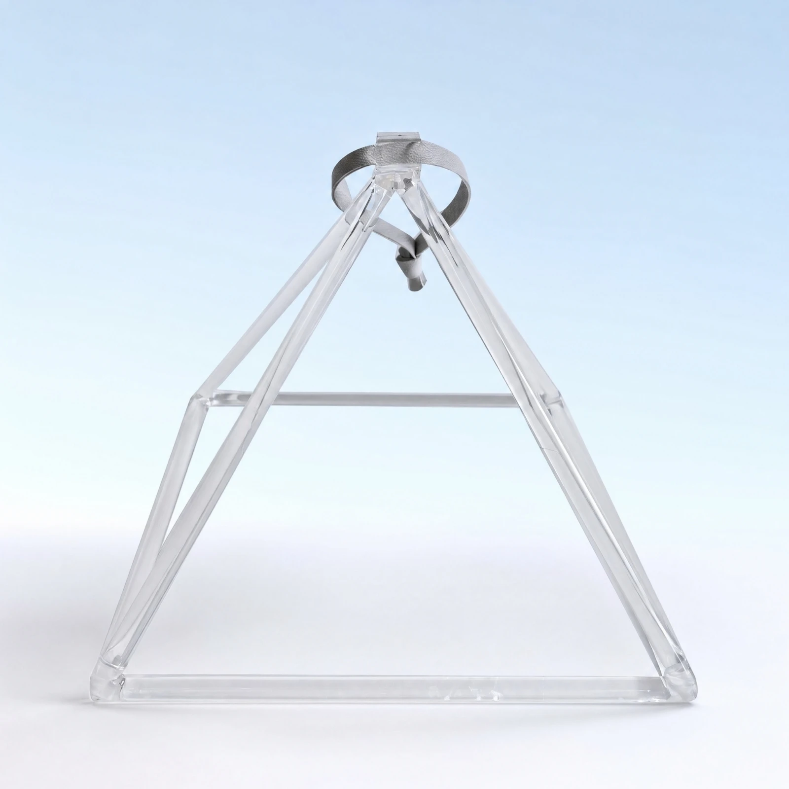 Singing Pyramid Transparent Crystal Pyramid Percussion Accessory Clear Instrument Geometric for Musicians, Sound Healing