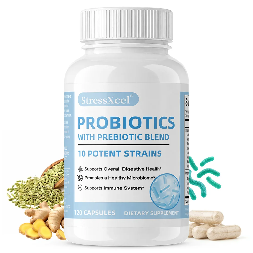 Probiotics with Prebiotic Blend, Intestinal Flora Balance, Reduce Bloating & Constipation, Digestive Health, Boost Immunity