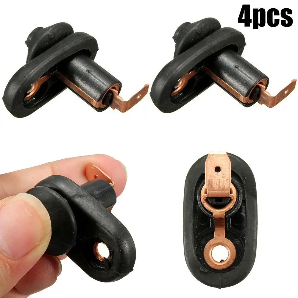 Black 4pcs Universal Car Vehicle Interior Door Courtesy Light Lamp Switch Button Part  Door Light Switch