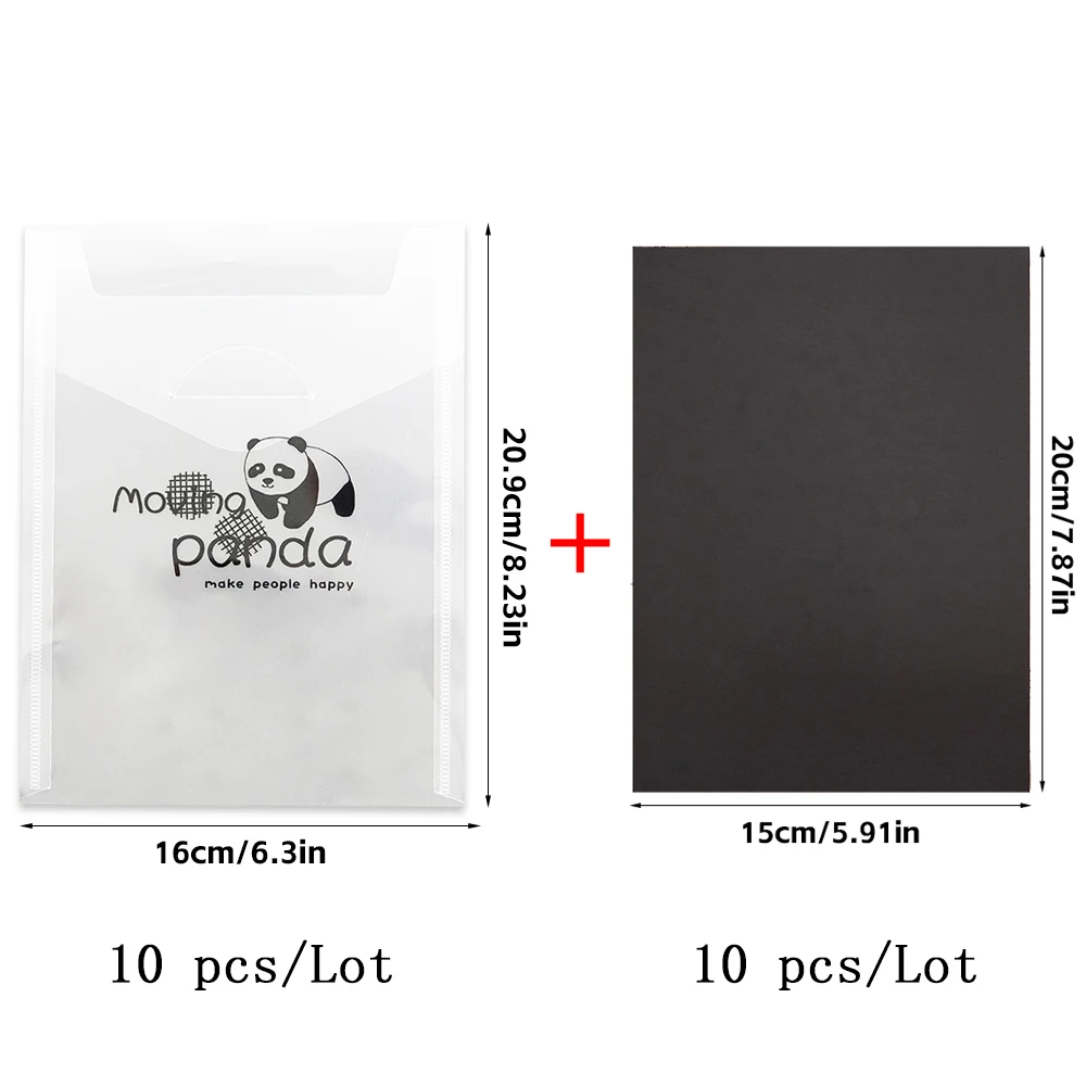 

10pcs Quality Magnetic Mats Sheet And Transparent Storage Bags DIY Scrapbooking Supplies Storage Pouches Template Stickers Cover