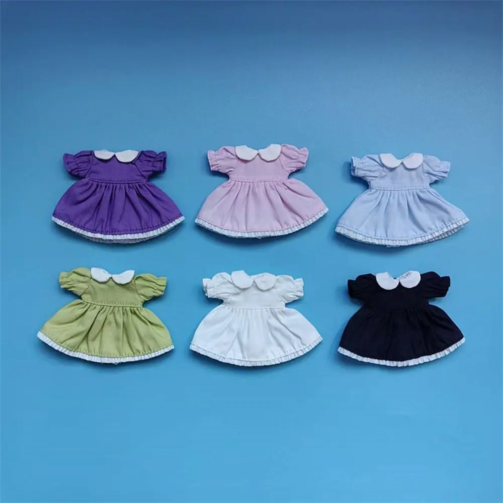 Dresses For 1/11 OB11 Dolls Outfits Puff Sleeve Dresses Fashion Doll Clothes Skirt For 1/12 BJD Dolls DIY Clothes Accessories