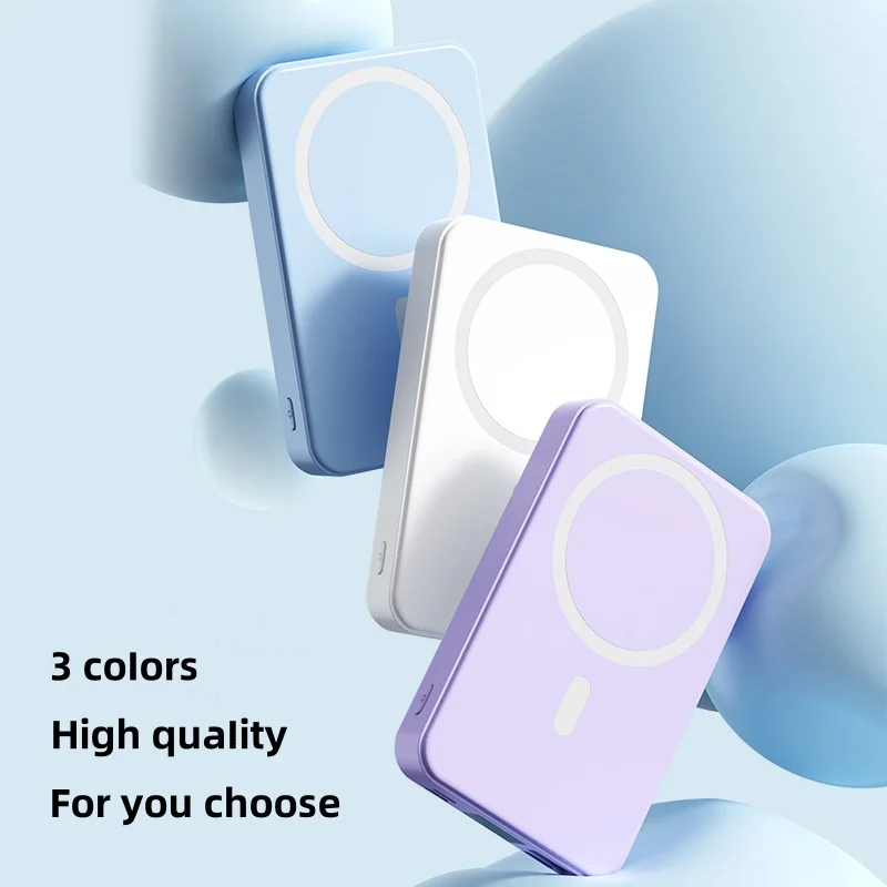 2025 New Magnetic Power Bank For Apple Powerbank External Auxiliary Battery Pack Wireless Fast Charger for iPhone Samsung Xiaomi