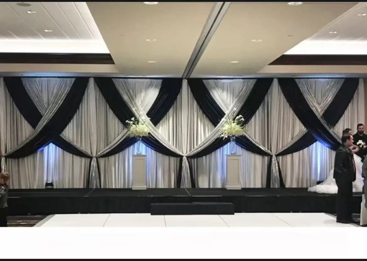 Wedding Backdrop Curtain Stage Background Shimmer Church Wall Drapery Birthday Party Decoration Anniversaire Sequin Wall Panel