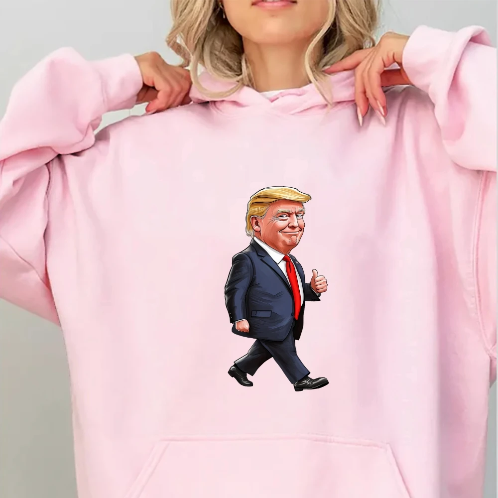 President 2024 Sweatshirt Donald Trump Amerika Terug Verkiezing The Return Unisex Tops Katoen Herfst Capuchon Warme lange mouwen