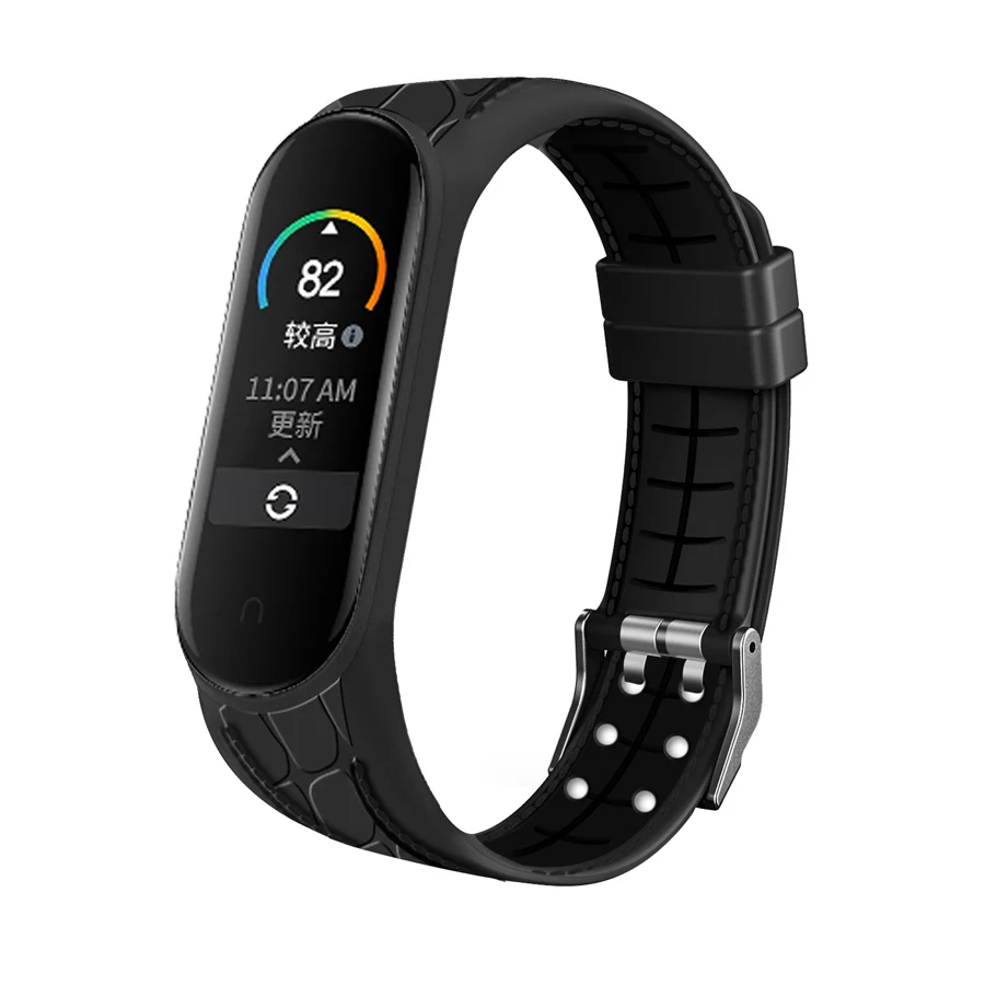 Dubbele lijnriem voor Xiaomi Mi Band 5 4 3 Accessoires Armband Polsbandje Armband voor Miband 5 6 7 Vervanging ademende riem