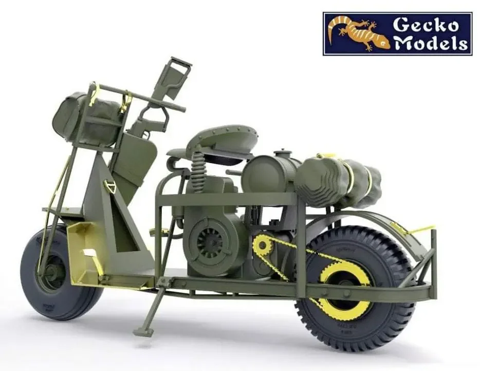 Gecko-modelo 35GM0041 M53 de paracaidista, conjunto de motocicleta, Tractor y Paracaidista, 1/35