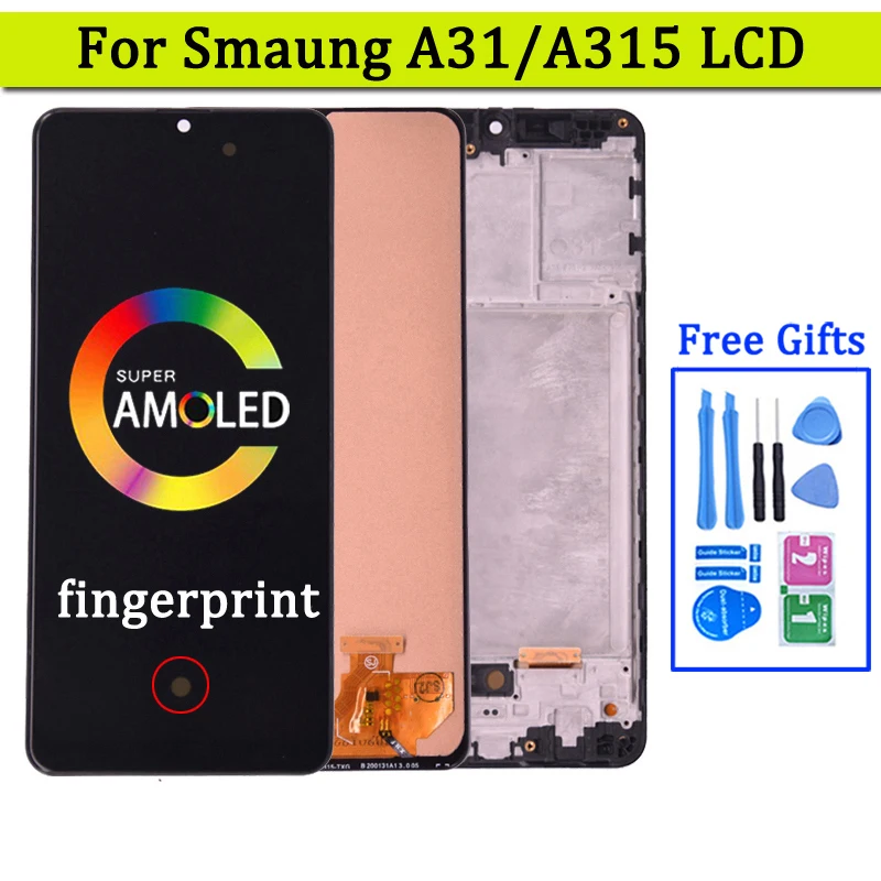 Super AMOLED For SAMSUNG A31 A315 LCD Display With Touch Screen Digitizer Assembly For Samsung SM-A315F A315F/DS A315G